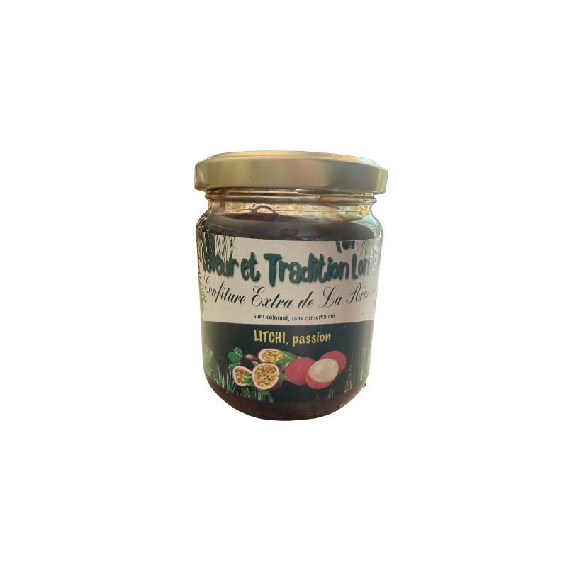 Confiture Extra Letchi Passion – Confiture Artisanale Exotique | Saveur & Tradition Lontan | Le Rucher d’Autre Foies