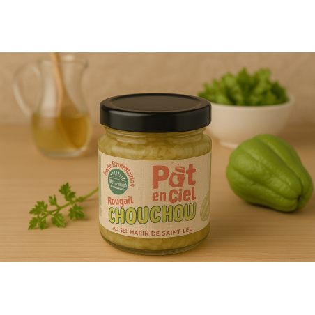 Rougail Chouchou lactofermenté – Pot en Ciel Kréol | Probiotiques & saveurs Réunionnaises | MELGA.FR