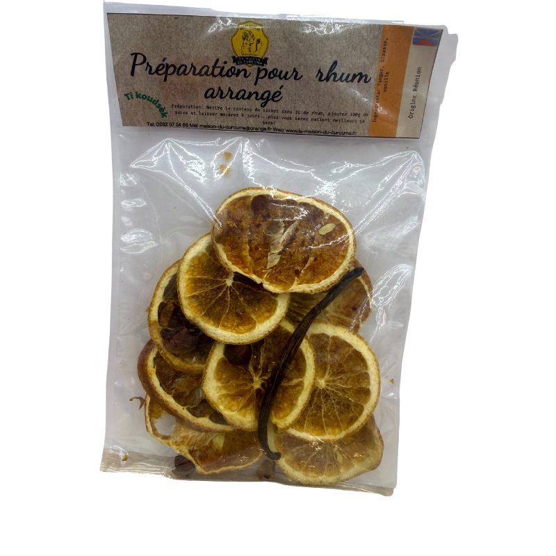 Les sachets de Rhum Arrangés, prêt à utiliser, par la maison du curcuma / mémé rivière
