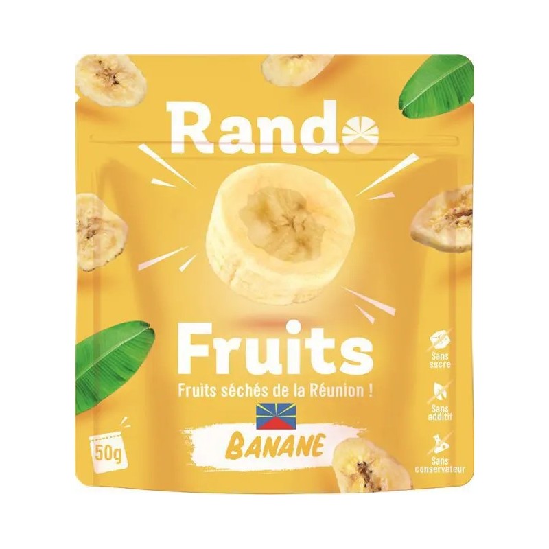 Banane séchés RandoFruits – Naturels, locaux, sains & solaires