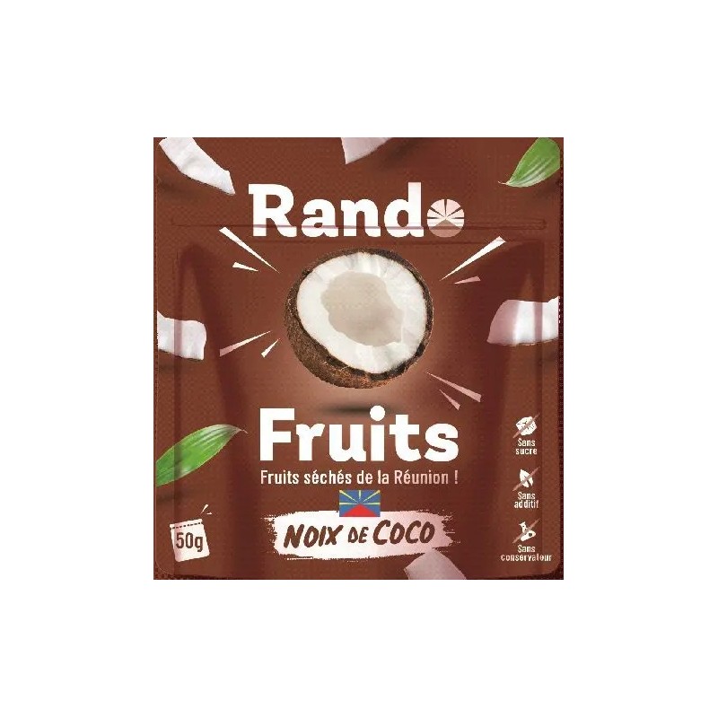 Noix de coco séchés - Fruits séchés RandoFruits – Naturels, locaux, sains & solaires