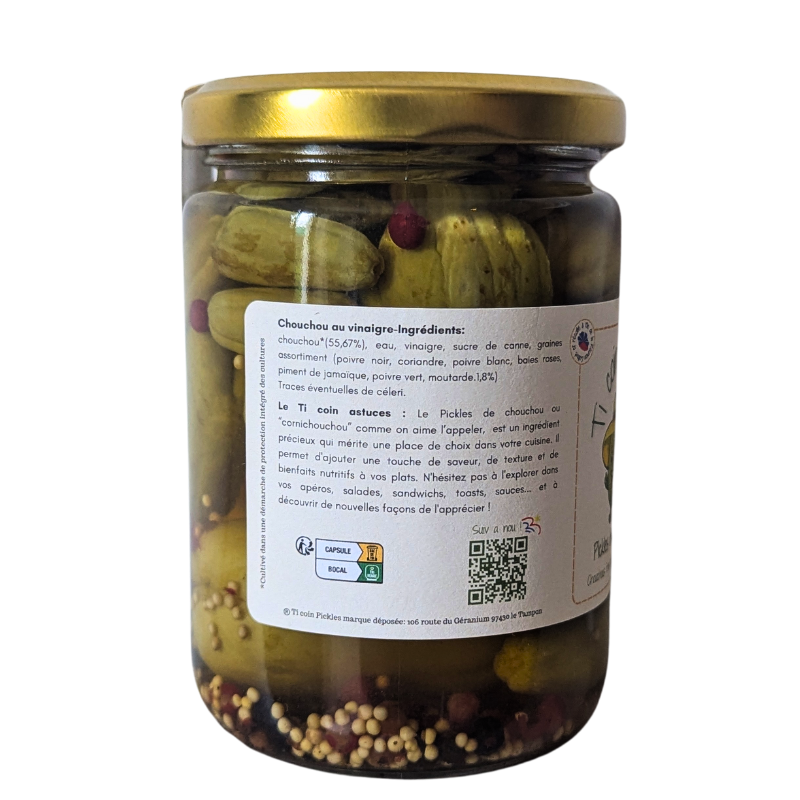 Pickles de Chouchou Ti Coin Pickles – Chouchou au vinaigre artisanal de La Réunion