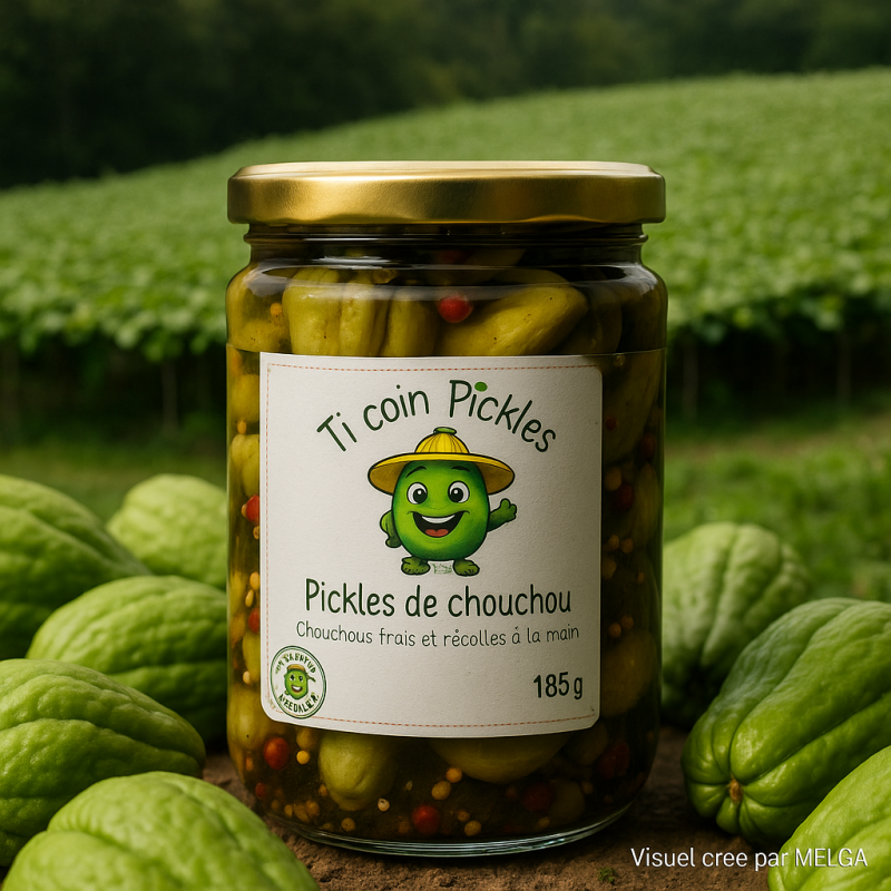 Pickles de Chouchou Tranchés Ti Coin Pickles – Chouchou au vinaigre artisanal de La Réunion