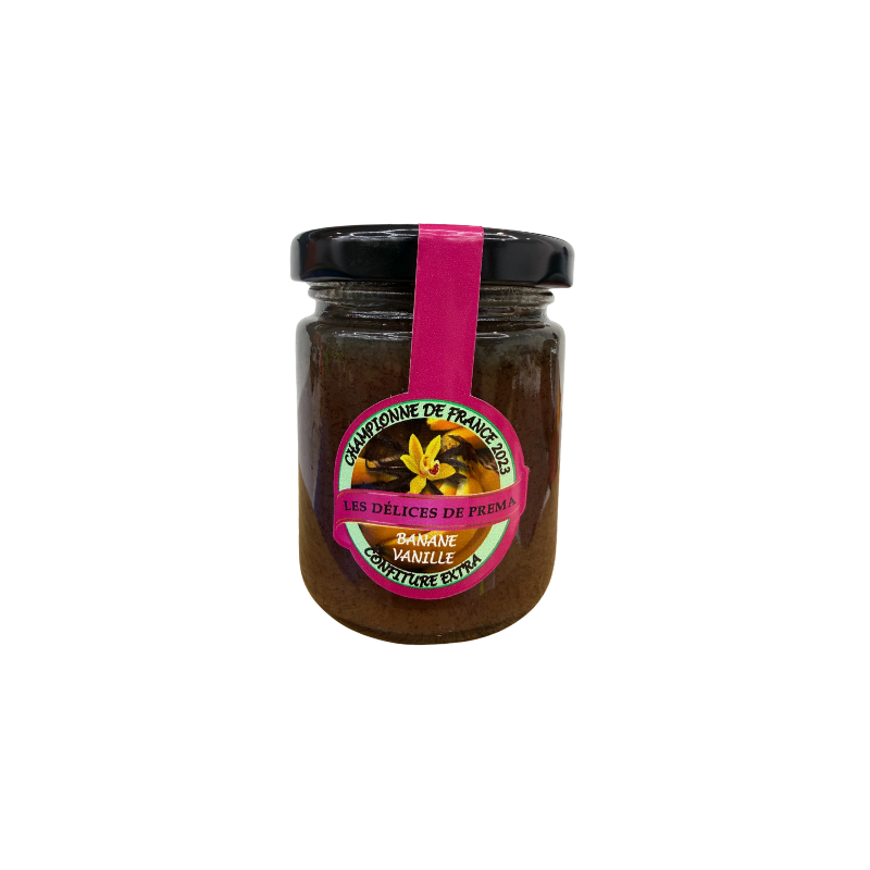 CONFITURE BANANE VANILLE - Les Délices de Préma Championne des Confiturières 2023