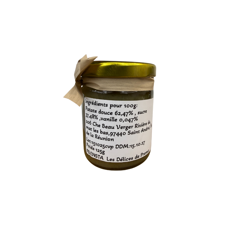 CONFITURE PATATE DOUCE VANILLE - Les Délices de Préma Championne des Confiturières 2023