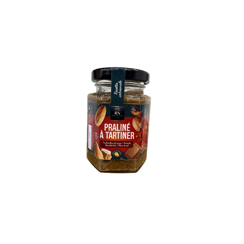 PRALINÉ À TARTINER  FÈVE DE CACAO, AMANDES, CHOCOLAT BLANC ET FLEUR DE SEL – RN VANILLE - RN PROFESSIONNEL