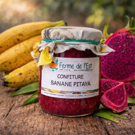 Confiture Banane Pitaya Rouge – Ferme de L’Est | MELGA