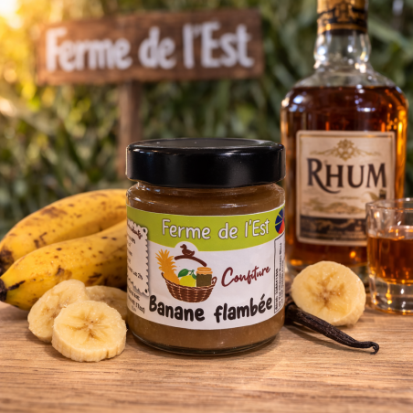 Confiture Banane Flambée – Ferme de L’Est | MELGA