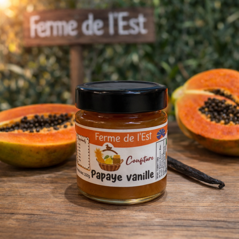 Confiture Papaye Vanille – Ferme de L’Est | MELGA