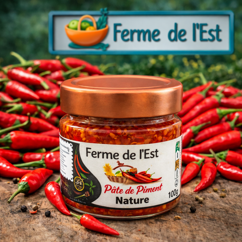 Pâte de Piment Rouge Nature – Ferme de L’Est | MELGA