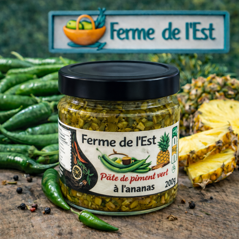 Pâte de Piment Vert Ananas Victoria – Ferme de L’Est | MELGA
