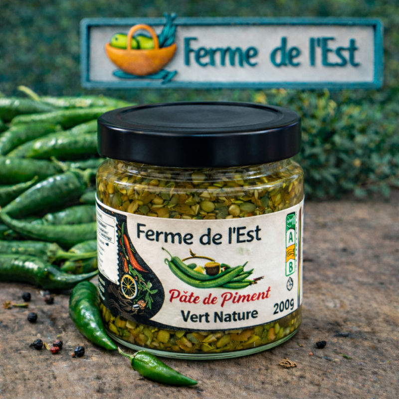 Pâte de Piment Vert Nature – Ferme de L’Est | MELGA