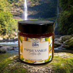 Confiture Papaye Vanille peu sucrée 74% fruits Eden de Takamaka