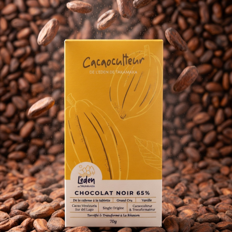 Chocolat Noir 65% Grand Cru – Eden de Takamaka | Cacao Venezuela & Vanille Réunion