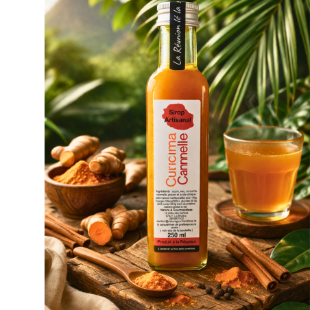 Sirop curcuma cannelle Réunion – Nature & Gourmandises