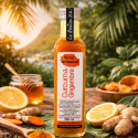 Sirop Curcuma Gingembre – Nature & Gourmandises  Sirop artisanal Réunion 250 ml – Épicerie fine La Réunion