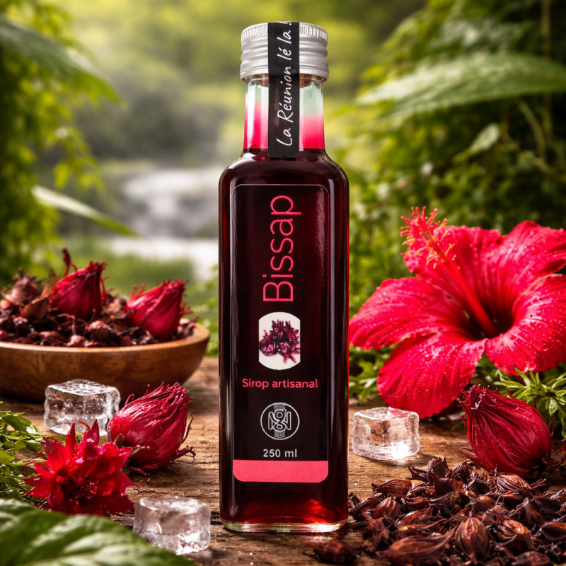 Sirop de Bissap de La Réunion 250ml – Sirop artisanal hibiscus premium | MELGA