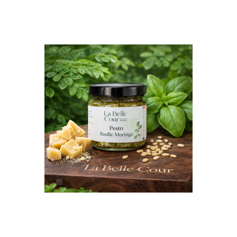 Pesto Basilic Moringa Bio – La Belle Cour | Île de la Réunion
