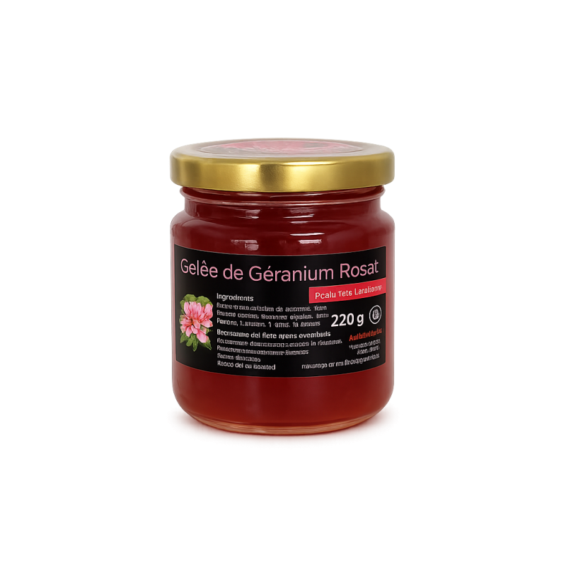 Gelée de Géranium Rosat Réunion – Nature & Gourmandises | Gelée florale artisanale
