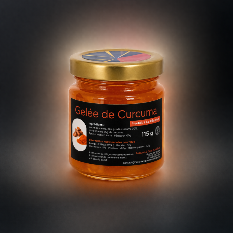 Gelée de Curcuma Réunion 115g – Spécialité artisanale exotique