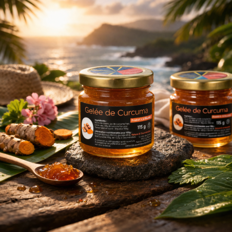 Gelée de Curcuma Réunion 115g – Spécialité artisanale exotique