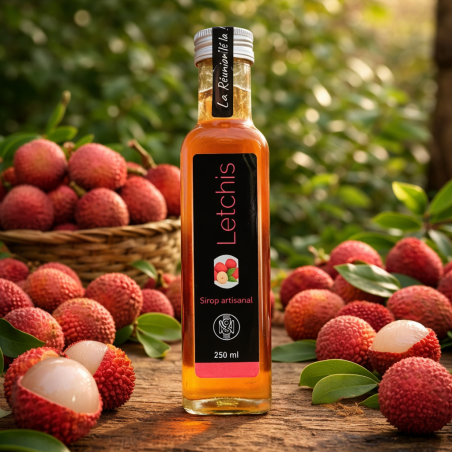 Sirop de Letchis 100ml & 250ml – Sirop artisanal Réunion | Nature & Gourmandises