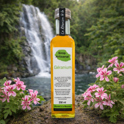 Sirop de Géranium – Nature & Gourmandises | Sirop artisanal Réunion 250 ml