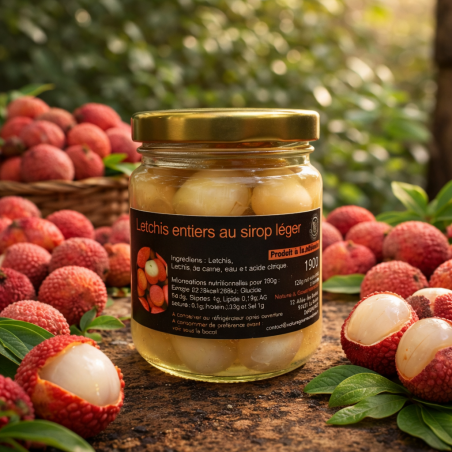 Sirop de letchis artisanal Réunion – Nature & Gourmandises – Épicerie fine La Réunion