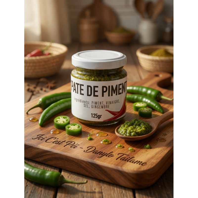 Pâte de piment vert au vinaigre – Danylo Tailame | Piment réunionnais artisanal