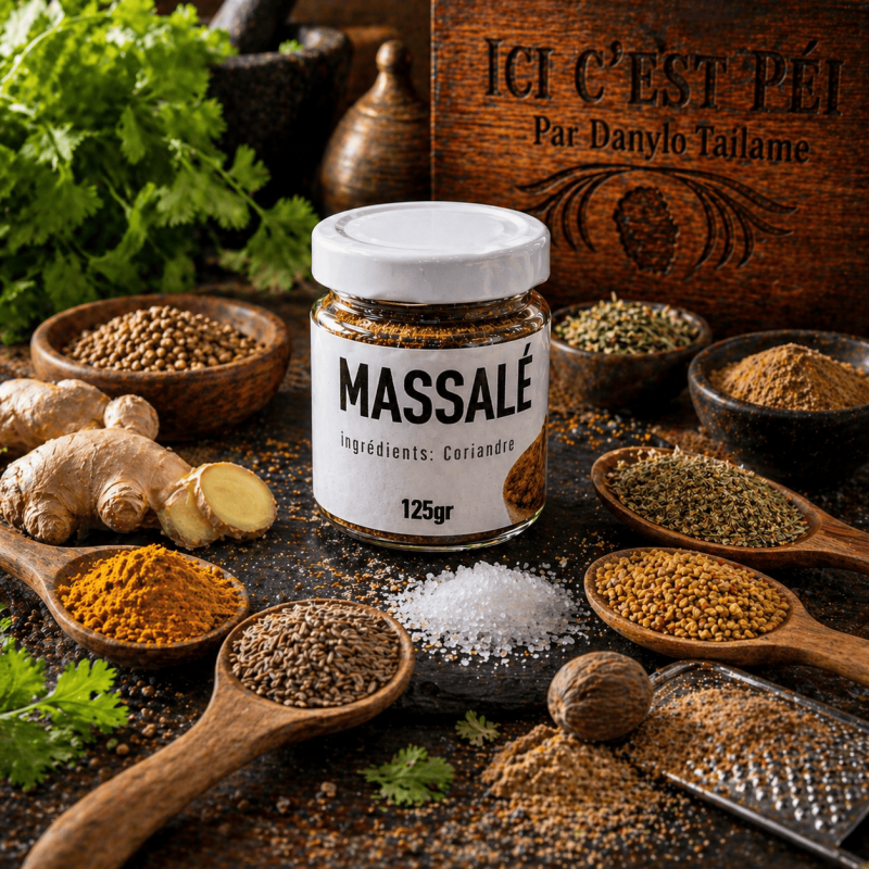 Massalé maison – Danylo Tailame | Épices réunionnaises artisanales Ici c’est Péi