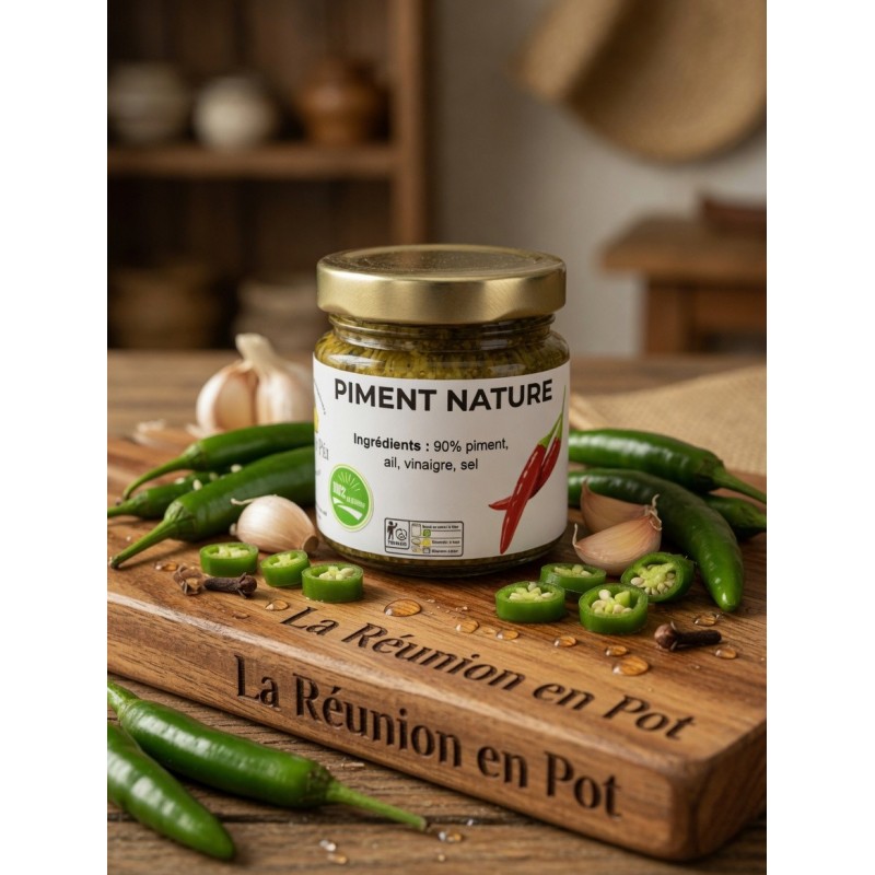 Piment nature vert – La Réunion en Pot | Piment réunionnais authentique