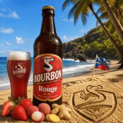 Bière Bourbon Rouge 33cl – Bière Réunionnaise Fruitée Fraise Letchi