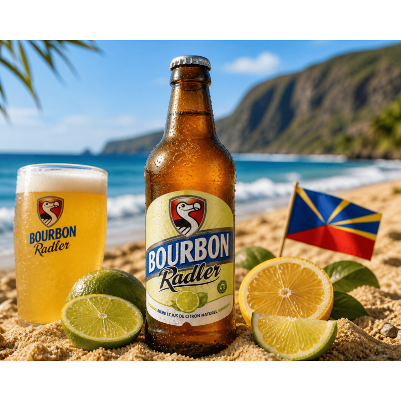 Bière Bourbon Radler 33cl – Citron & Faible Alcool 1% Vol.