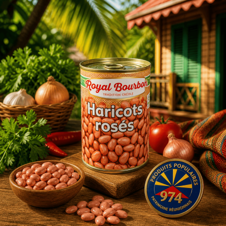 Haricots rosés Royal Bourbon 400 g – Légumineuse créole prête à l’emploi