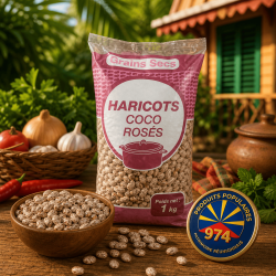 Haricots coco rosés - Grains créoles pour caris et rougails | MELGA.FR