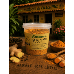 CURCUMA MERE 9.5.1, associant le curcuma mère, le poivre noir et le gingembre pour une meilleur absorption de la curcumine