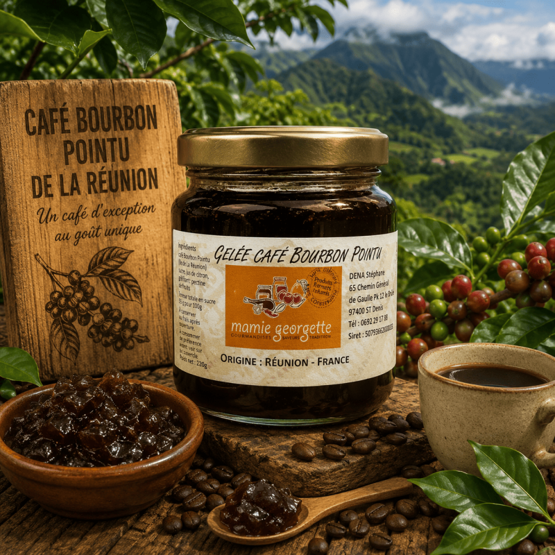 Gelée de Café Bourbon Pointu – Mamie Georgette | Produit rare de La Réunion