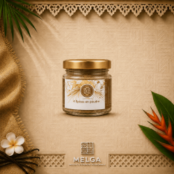 4 Épices en poudre 35g – Mélange d’épices réunionnais artisanal