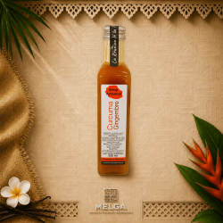 Sirop Curcuma Gingembre – Nature & Gourmandises  Sirop artisanal Réunion 250 ml – Épicerie fine La Réunion