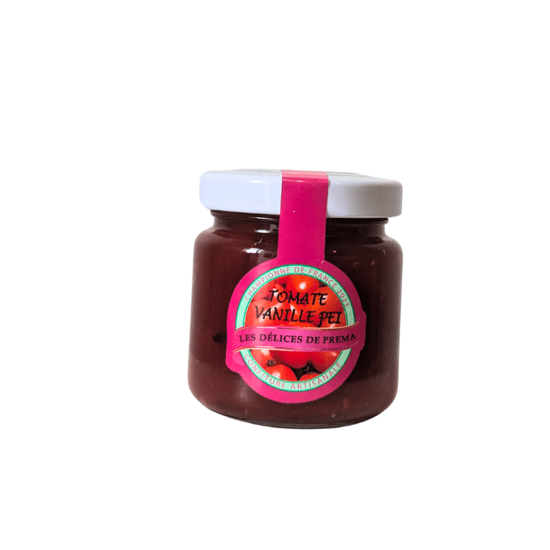 Confiture TOMATE- VANILLE PEI - Les délices de Préma Championne des Confituriers 2023