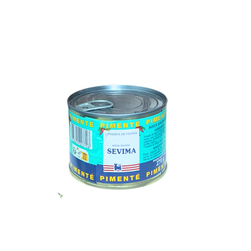 Bœuf pimenté SEVIMA 270 g – Boîte bœuf créole pour cari réunionnais