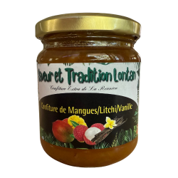 Confiture Extra Mangue Litchi Vanille – Confiture Artisanale Exotique | Saveur & Tradition Lontan