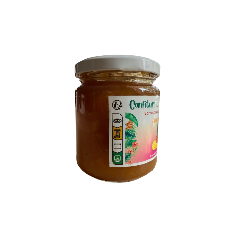 Confiture Extra Ananas Passion – Confiture Artisanale Exotique | Saveur & Tradition Lontan | Le Rucher d’Autre Foies