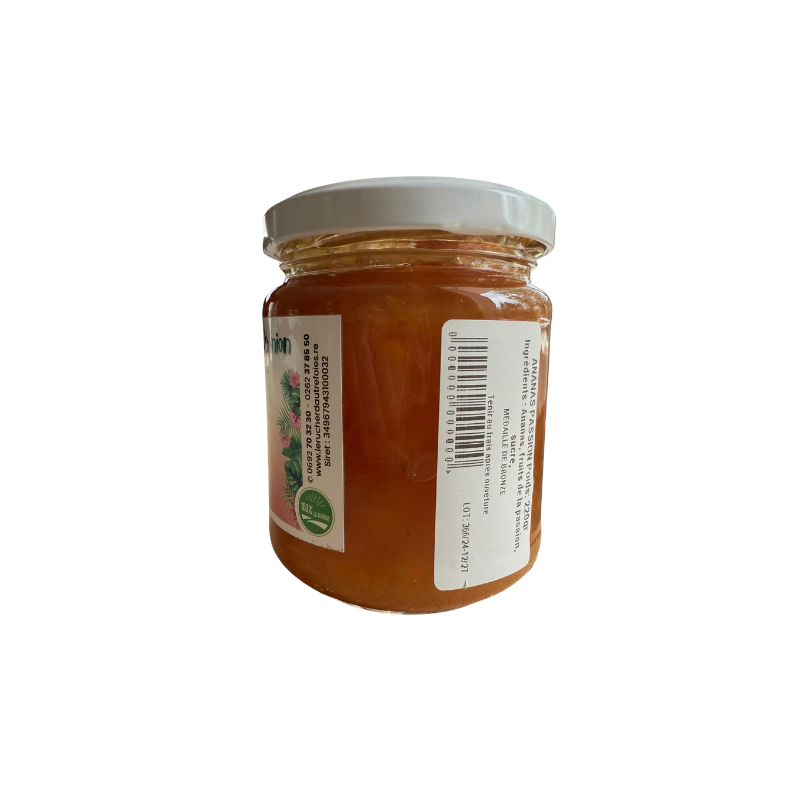 Confiture Extra Ananas Passion – Confiture Artisanale Exotique | Saveur & Tradition Lontan | Le Rucher d’Autre Foies