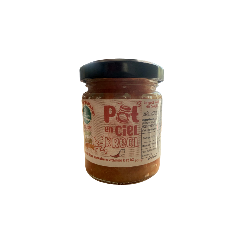 Achard Papaye Pimentée lactofermenté – Pot en Ciel Kréol | Saveurs créoles & probiotiques | MELGA.FR