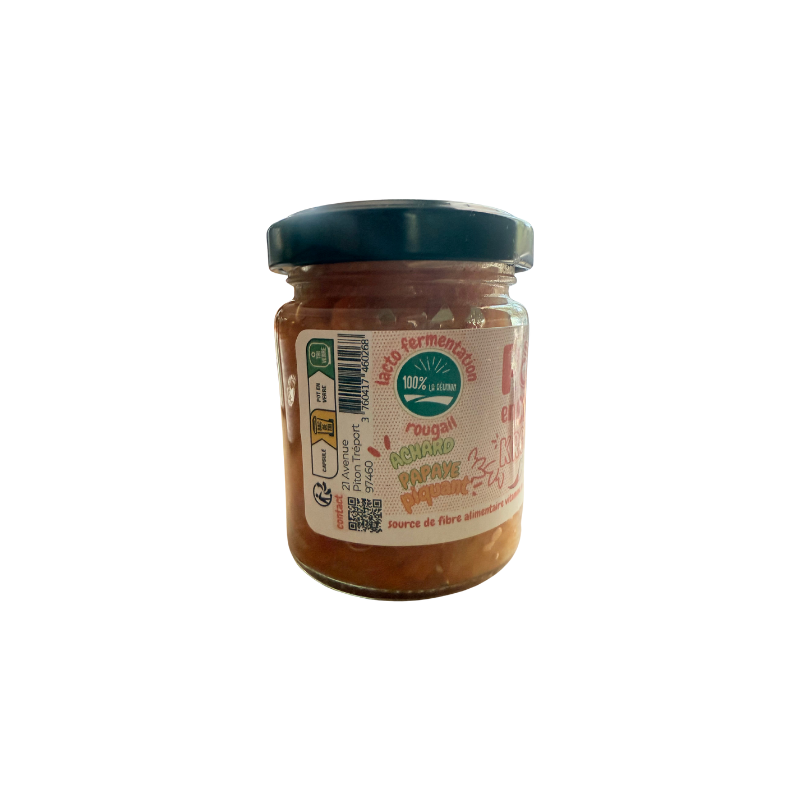 Achard Papaye Pimentée lactofermenté – Pot en Ciel Kréol | Saveurs créoles & probiotiques | MELGA.FR