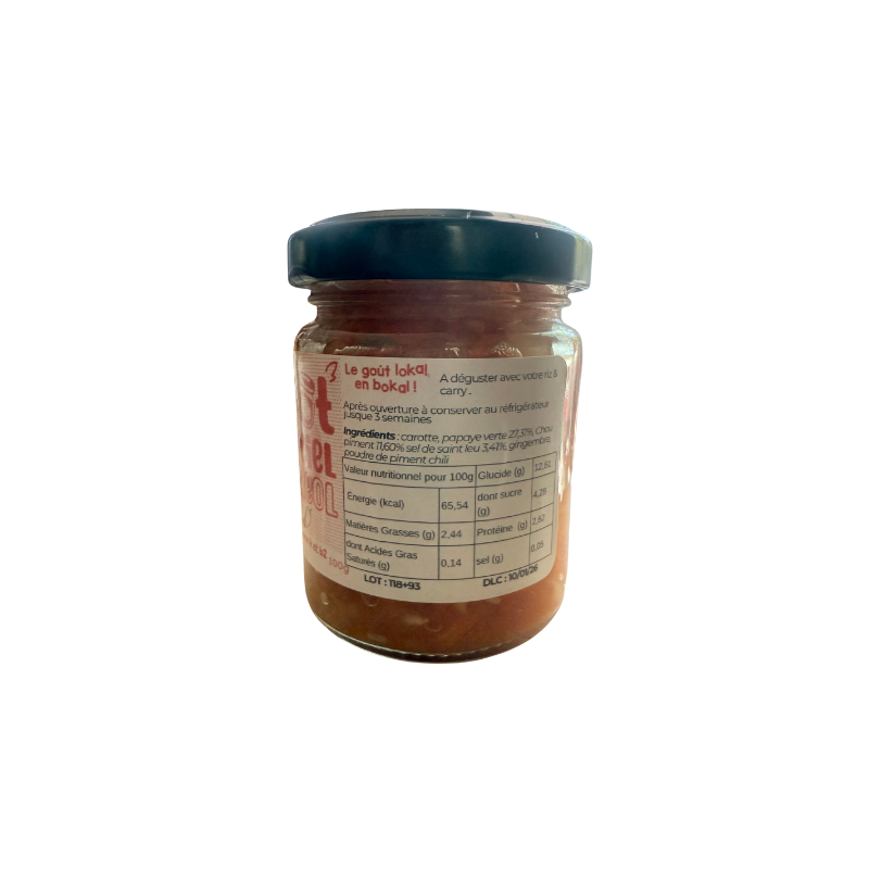 Achard Papaye Pimentée lactofermenté – Pot en Ciel Kréol | Saveurs créoles & probiotiques | MELGA.FR