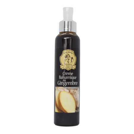 La Crème Balsamique au Gingembre de la Maison du Curcuma né de la collaboration entre la maître Vinaigrier CHAIX et Mémé Rivière